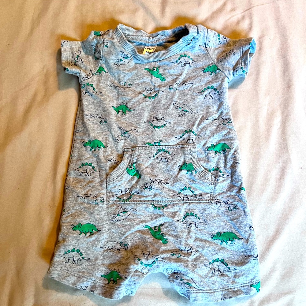 Carter's Gray Baby Romper